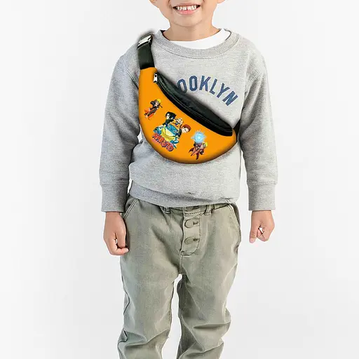 Сумка-бананка  наруто акацукі "Naruto Akatsuki" з принтом, 32х15см, дитяча, молодіжна (00112)