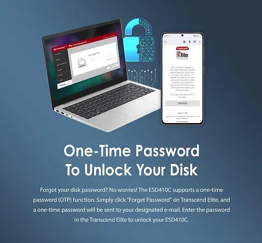 Transcend Портативный SSD 1 ТБ USB 3.2 Gen 2x2 Type-C ESD410C - фото 6