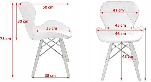 Кресло JUMI Scandinavian Design (эко-кожа) White - фото 4