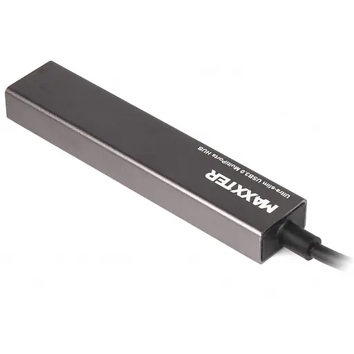 USB-Хаб Maxxter USB 3.0 Type-C HU3С-4P-02 на 4 порти, метал, темно-сірий (HU3С-4P-02) - фото 2