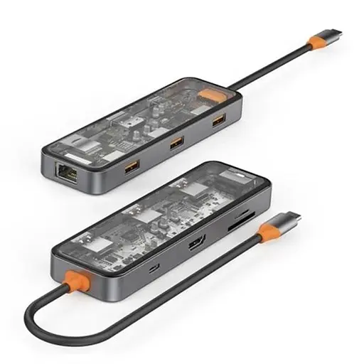 Переходник HUB WIWU Cyber hub CB008 8 in 1 - фото 2