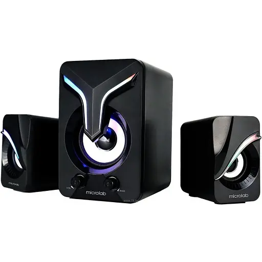 Акустическая система 2.1 Microlab U-270 11W, USB, LED, черная - фото 2