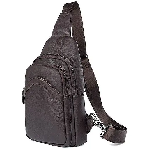 Кожаная сумка-слинг John McDee 30.5х18х5.5 см sum0025574 - фото 1