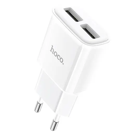 Адаптер мережевий HOCO Star round dual Port charger C88A |2USB, 2.4A| - фото 1