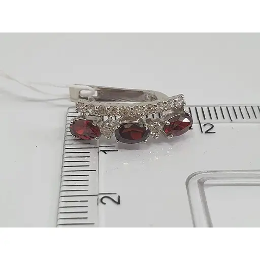 Срібні сережки Vegas з фіанітами. 20132Р - фото 5