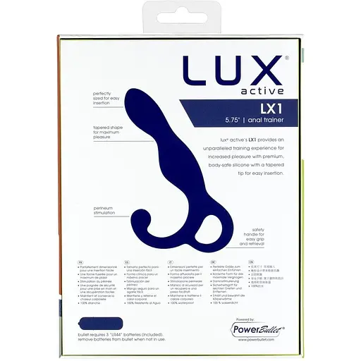 Масажер простати Lux Active LX1 Anal Trainer 5.75" Dark Blue віброкуля в комплекті - фото 5