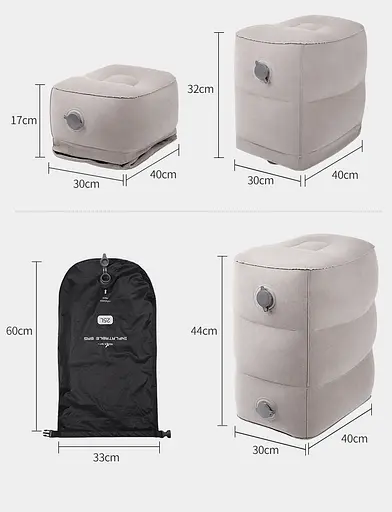 Триступенева надувна подушка для ніг TravelSky з багатофункціональним чохлом для надування та перенесення (1230-02) - фото 11