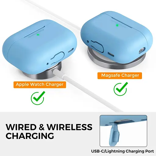 Чехол AhaStyle Colorful Silicone Case для AirPods Pro 2 Sky Blue (CP-187-2-C-SB) [133847] - фото 5