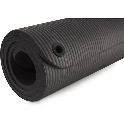 Мат для фитнеса и йоги Hop-Sport HS-N015GM с отверстиями 1,5см черный - фото 9