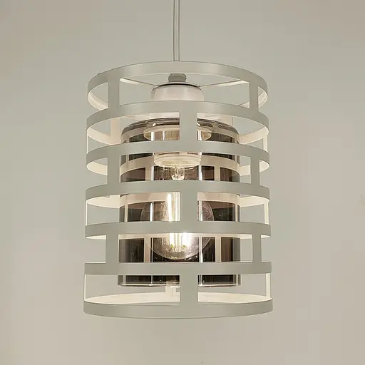 Підвіс в стилі LOFT у білому корпусі із графітовим плафоном Line.F 12728/1 WT+GR - фото 7