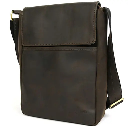 Чоловіча сумка А4 через плече із натуральної шкіри TARWA 33х26х8 см sum0028171 - фото 8