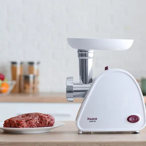 Электрическая мясорубка для мяса Magio MG-263 обычная бытовая электромясорубка для дома с насадками - фото 3