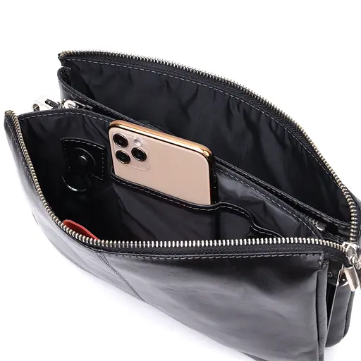 Кожаная женская сумка Grande Pelle 26х15.5х3 см sum0023600 - фото 7