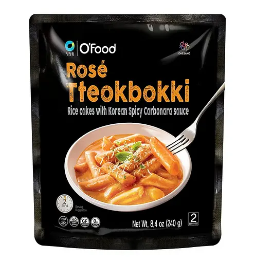 Токпоккі O’Food Tteokbokki Rosé Spicy Carbonara sauce З соусом карбонару 290 г