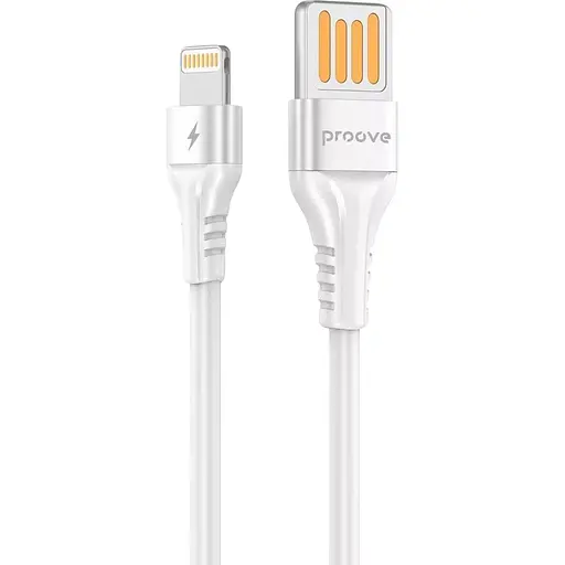 Кабель Proove Double Way Silicone USB-A to Lightning 1m White (CCDS20001102) [130730]