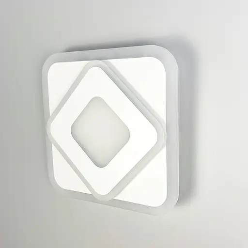 Квадратний світлодіодний світильник 30 см з матовим акрилом Line F 2230-300 WT - фото 2