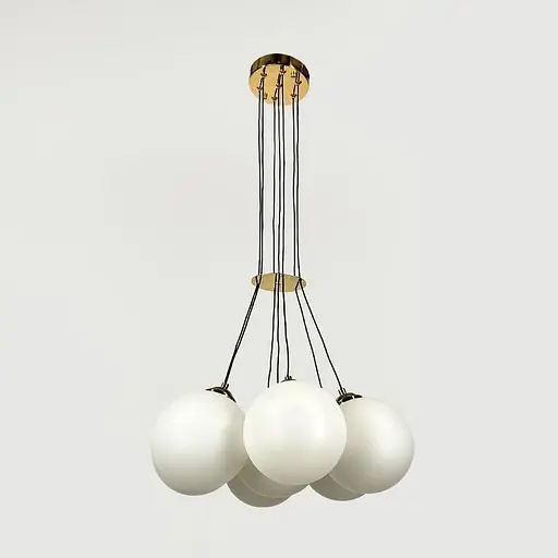 Люстра-пучок на 7 білих плафонів Ø 45 см | Line F | Арт. 1519/7 GD - фото 2