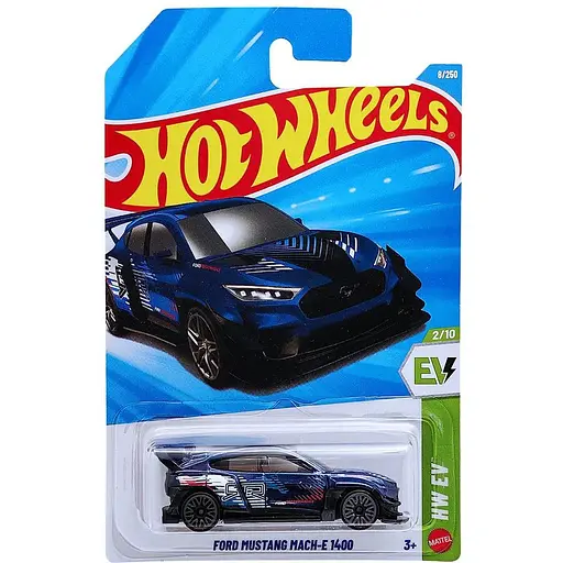 Базовая машинка Hot Wheels HW EV' Ford Mustang Mach-E 1400 синяя (5785) JJH86-N522 - фото 1