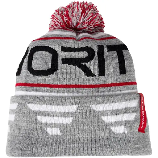 Шапка Favorite Pompon Hat 56 Gray Black Logo - фото 4