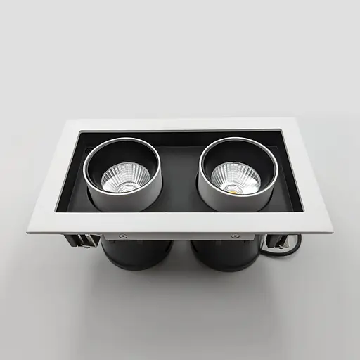 Встраиваемый светильник Skarlat RGL7117-2 2x12W WH+BK 3000K - фото 3