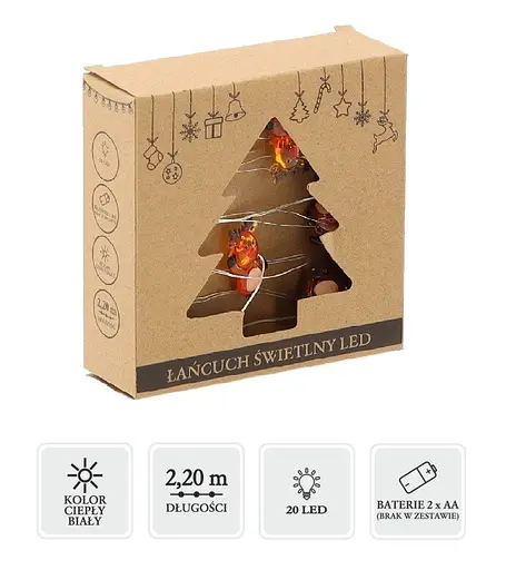 Гирлянда-струна Chomik Олень 20LED на батарейках (LED4161) - фото 5