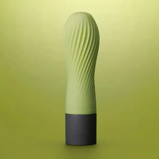 Вібратор Iroha Zen Matcha з ніжною ребристою поверхнею - фото 7