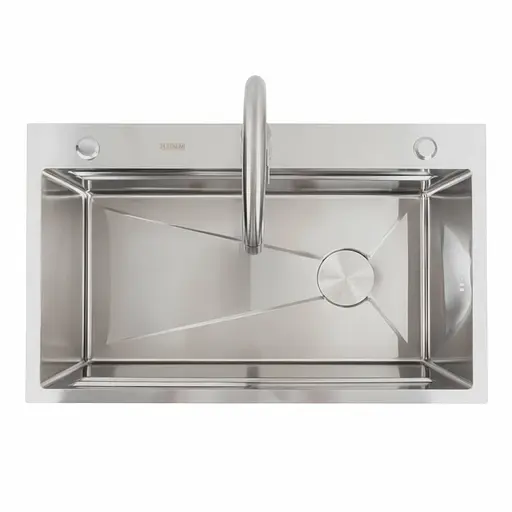 Кухонна мийка нержавійка CM 75x46B Platinum Handmade, Нержавіюча сталь - фото 7