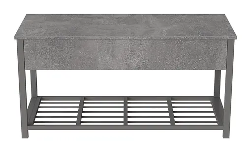 Банкетка з ящиком Ferrum-decor Дрейк 2 550x1200x400 метал Сірий ДСП Бетон 16 мм (FRD-103086) - фото 3