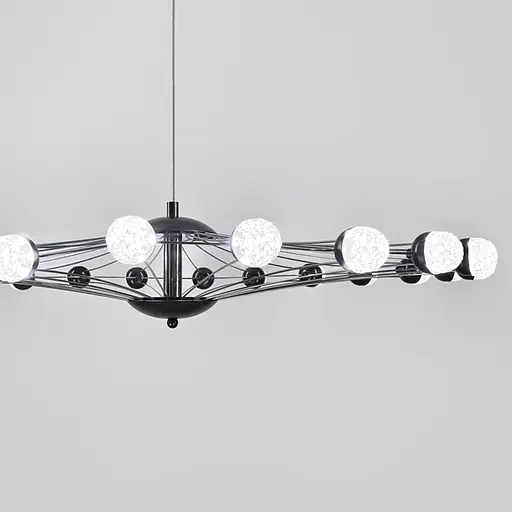 Люстра-колесо в стиле постмодерн на 22 плафона Ø 70 см | Ст. L 20044/22 BK | Line F - фото 3