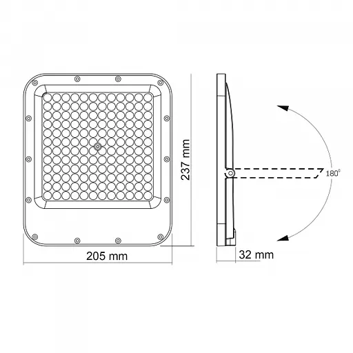 LED прожектор PREMIUM VIDEX F2 100W 5000K - фото 9