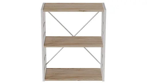 Этажерка 3/60 Ferrum-decor Серии Коннект 73x60x28 белый ДСП Дуб Сан-Марино 16мм (FRD-104261) - фото 4