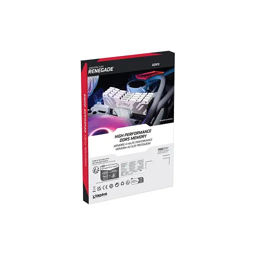 Модуль пам'яті для комп'ютера DDR5 32GB (2x16GB) 8000 MHz Renegade White Kingston Fury (ex.HyperX) (KF580C38RWK2-32) - фото 6