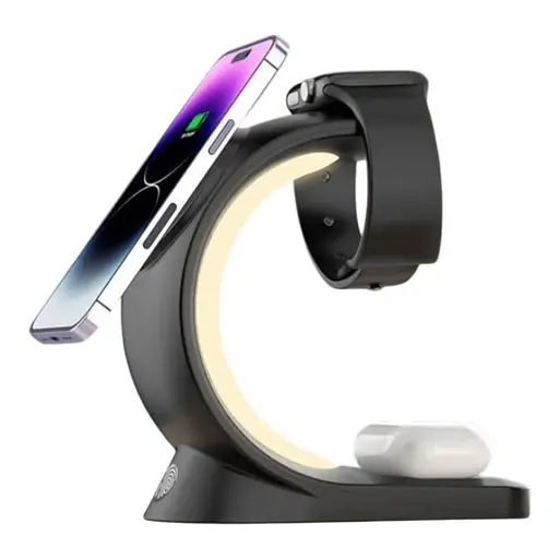 Зарядна станція 3in1 Magsafe RGB LED wireless charger - фото 1