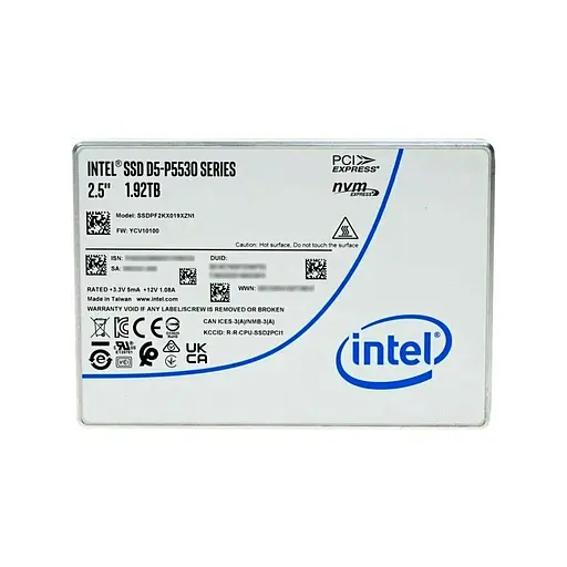 Накопичувач SSD Intel Sata 2.5" 1.92TB D5-P5530 U.2 (SSDPF2KX019XZN1) - фото 1