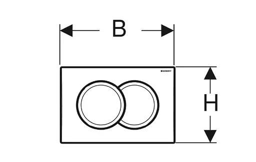 Клавіша змиву Geberit Delta01 хром матовий 115.107.46.1 - фото 3
