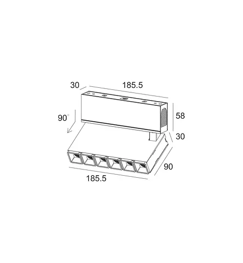 Спот Skarlat RSLC78034 6×2W BK 4000K - фото 2