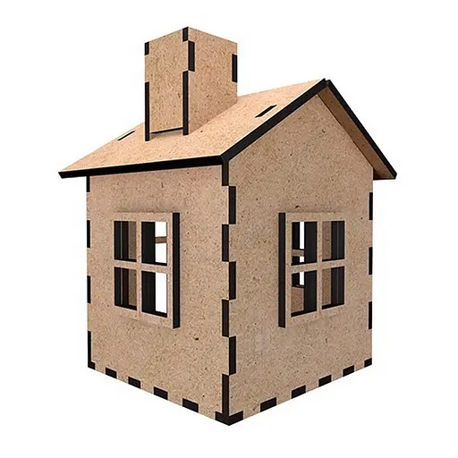 Заготовка для декорування "Будиночок 9" Fabrika Decoru FDPO-348 з LED свічкою в комплекті - фото 3