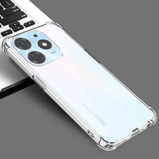 TPU чехол GETMAN Ease logo усиленные углы Full Camera для Infinix Hot 40i / Spark Go 2024 / Spark 20 Бесцветный (прозрачный) - фото 2