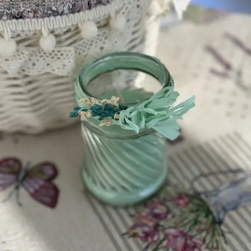 Пасхальная свеча зеленая в баночке большая MIS LT - фото 2