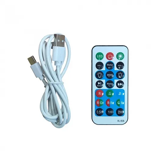 Ночник проектор звездного неба Астронавт XL-730 Bluetooth колонка с TF card Сидящий космонавт с пультом Белый - фото 6