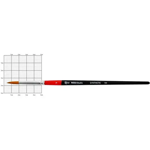 Кисть синтетика круглая 111 №5 короткая ручка Rosa Studio [CD]