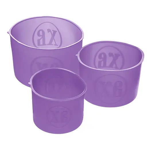 Набор из 3 силиконовых форм для выпекания пасхальной выпечки пасхи и куличей (паски) Ø20/12/15 см, A-plus Сиреневый 84376 - фото 4