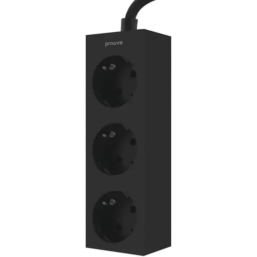 Мережевий фільтр Proove Magnet Strip (3xAC) 1.6m black (PSMS25000001) - фото 1