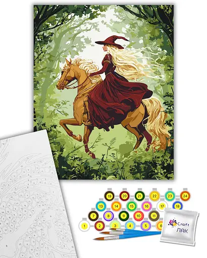 Картина за номерами "Чарівна наїздниця" 10158-AC 40х50 см - фото 2