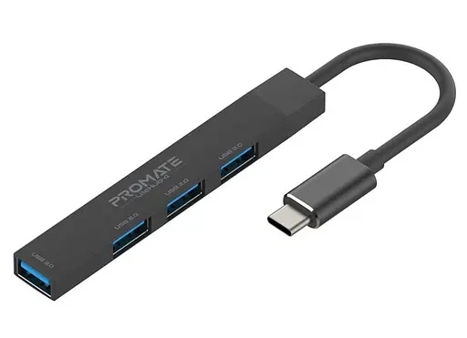 USB-хаб Promate USB-хаб на 4 порта (litehub-4.black) - фото 1