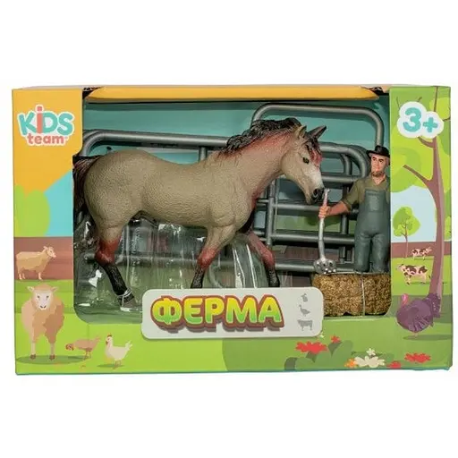 Дитячий іграшковий набір Ферма Kids Team Q9899-X3_4 кінь з парканом - фото 1