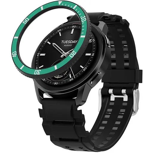 Безель Sikai для смарт-часов Xiaomi Watch S3/S4 Green-black