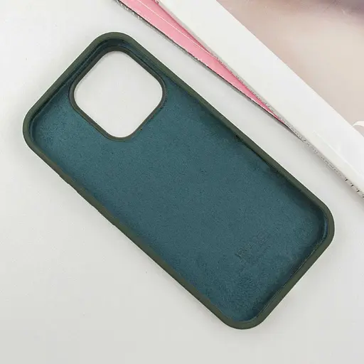 Чохол Silicone Case Full Protective (AA) для Apple iPhone 16 Pro (6.3) Зелений / Cyprus Green - фото 3