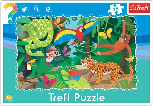 Набор Пазлы - (15 элм. рамкой) - "Тропический лес" - фото 1