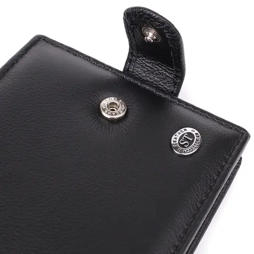 Місткий чоловічий гаманець горизонтальний з натуральної шкіри ST Leather 11.5х9.5х3 см acs0029631 - фото 5